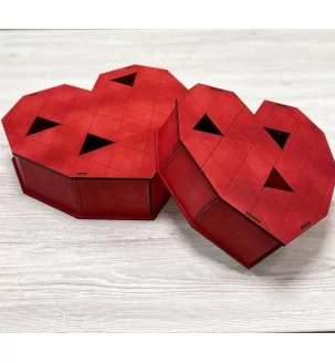 коробка сердце червоне