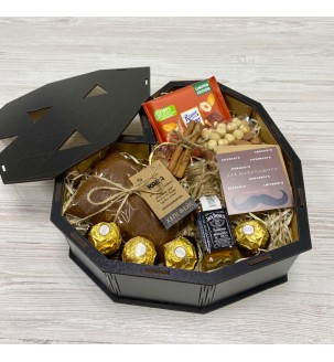 Набір коханому "Кава в дерев'яному серці"