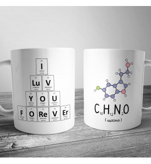 Чашка принтом с химическими элементами