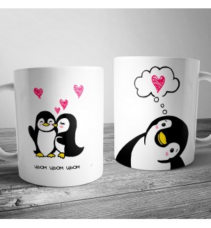 Чашка с пингвинами "Цьом"