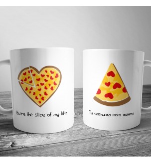 Чашка с принтом пицца
