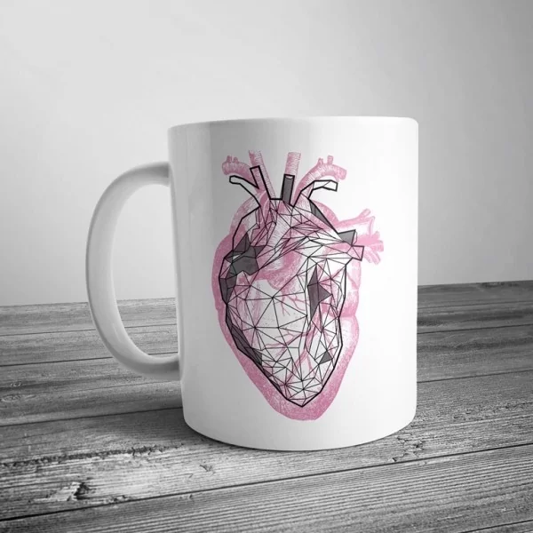 Чашка с рисунком Серце настоящее
