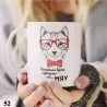 Чашка с котиком в очках №52