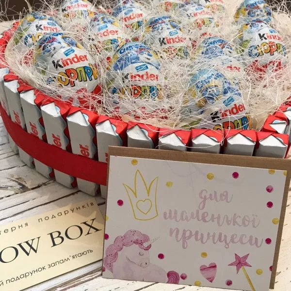 Сердце из Kinder шоколада и Киндер сюрпризов Подарки WOW BOX - 2
