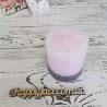 Свічка декоративна рожево-сіра 7,5х7 см
