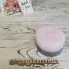 Свеча декоративная розово-серая 5х8 см